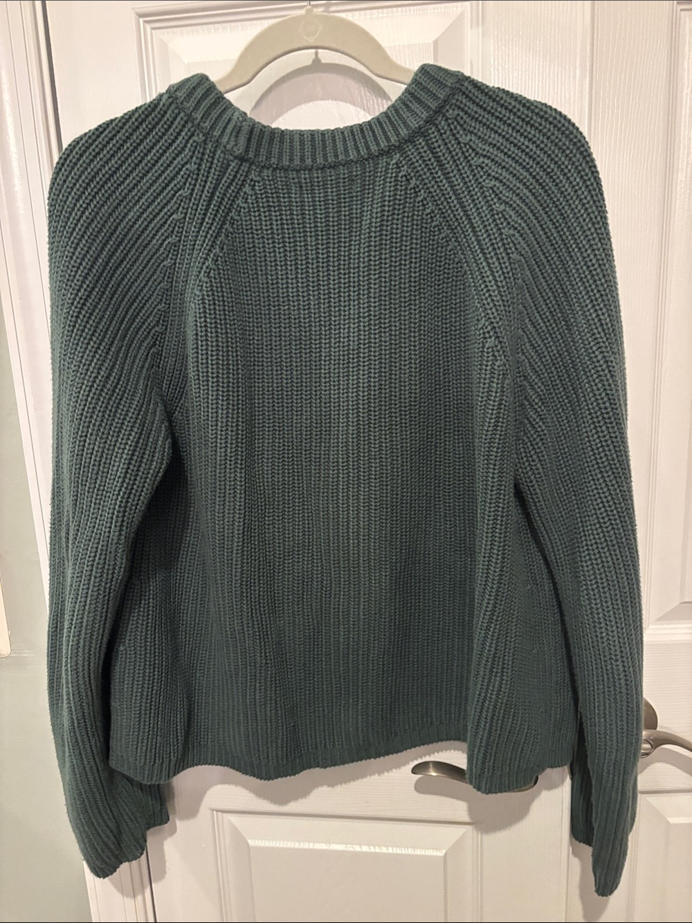 Quince 100% Cotton Fisherman Sweater in Big Sur Green - Picture 4 of 4
